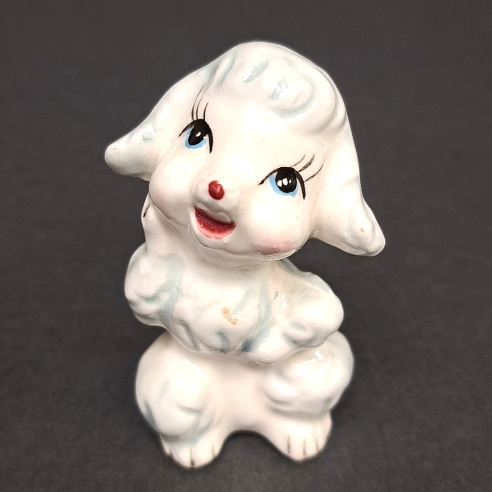 Vintage Napcoware miniature toy poodle figure marked Japan